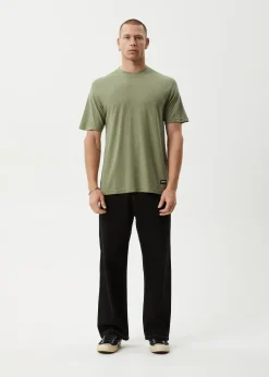 T-Shirts<Afends Classic  - Retro Tee Oil Green