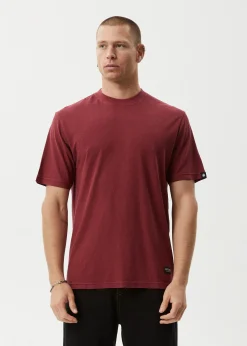 T-Shirts<Afends Classic  - Retro Tee Washed Burgundy