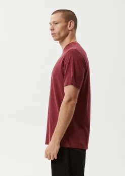T-Shirts<Afends Classic  - Retro Tee Washed Burgundy