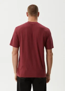 T-Shirts<Afends Classic  - Retro Tee Washed Burgundy