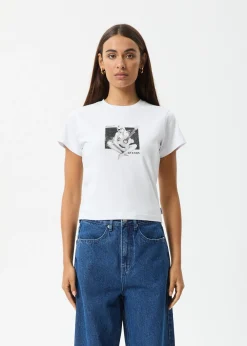 Tees & Shirts<Afends Classic Hits  - Baby Tee White