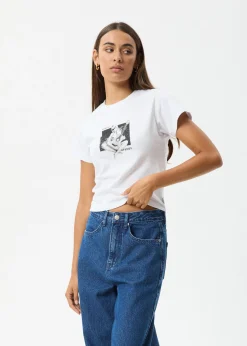 Tees & Shirts<Afends Classic Hits  - Baby Tee White