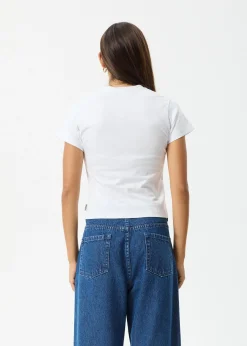 Tees & Shirts<Afends Classic Hits  - Baby Tee White