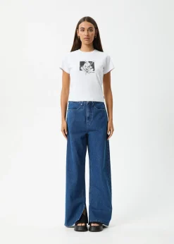 Tees & Shirts<Afends Classic Hits  - Baby Tee White