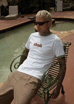 T-Shirts<Afends Classico  - Heavyweight Ringer Tee White