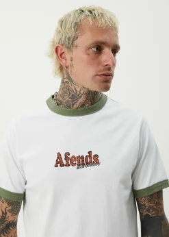 T-Shirts<Afends Classico  - Heavyweight Ringer Tee White