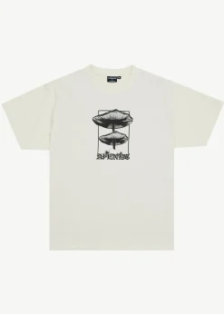 T-Shirts<Afends Cloudy  - Boxy Tee Limestone