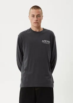 Long Sleeve<Afends Cosmic  - Long Sleeve Tee Charcoal