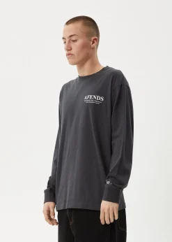 Long Sleeve<Afends Cosmic  - Long Sleeve Tee Charcoal