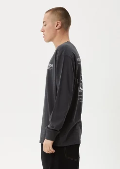 Long Sleeve<Afends Cosmic  - Long Sleeve Tee Charcoal