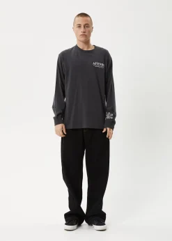 Long Sleeve<Afends Cosmic  - Long Sleeve Tee Charcoal