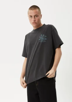 T-Shirts<Afends Cosmic Con  - Heavyweight Boxy Tee Stone Black