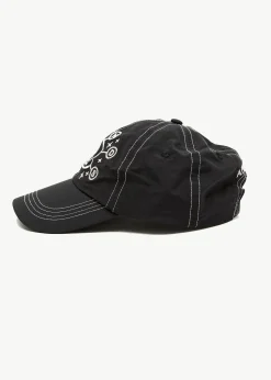 Accessories|Accessories<Afends Cosmic Con  - Six Panel Cap Black