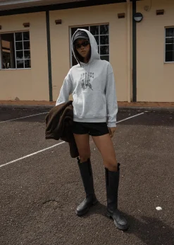 Outerwear<Afends Cosmic Cow  -  Hoodie Grey Marle