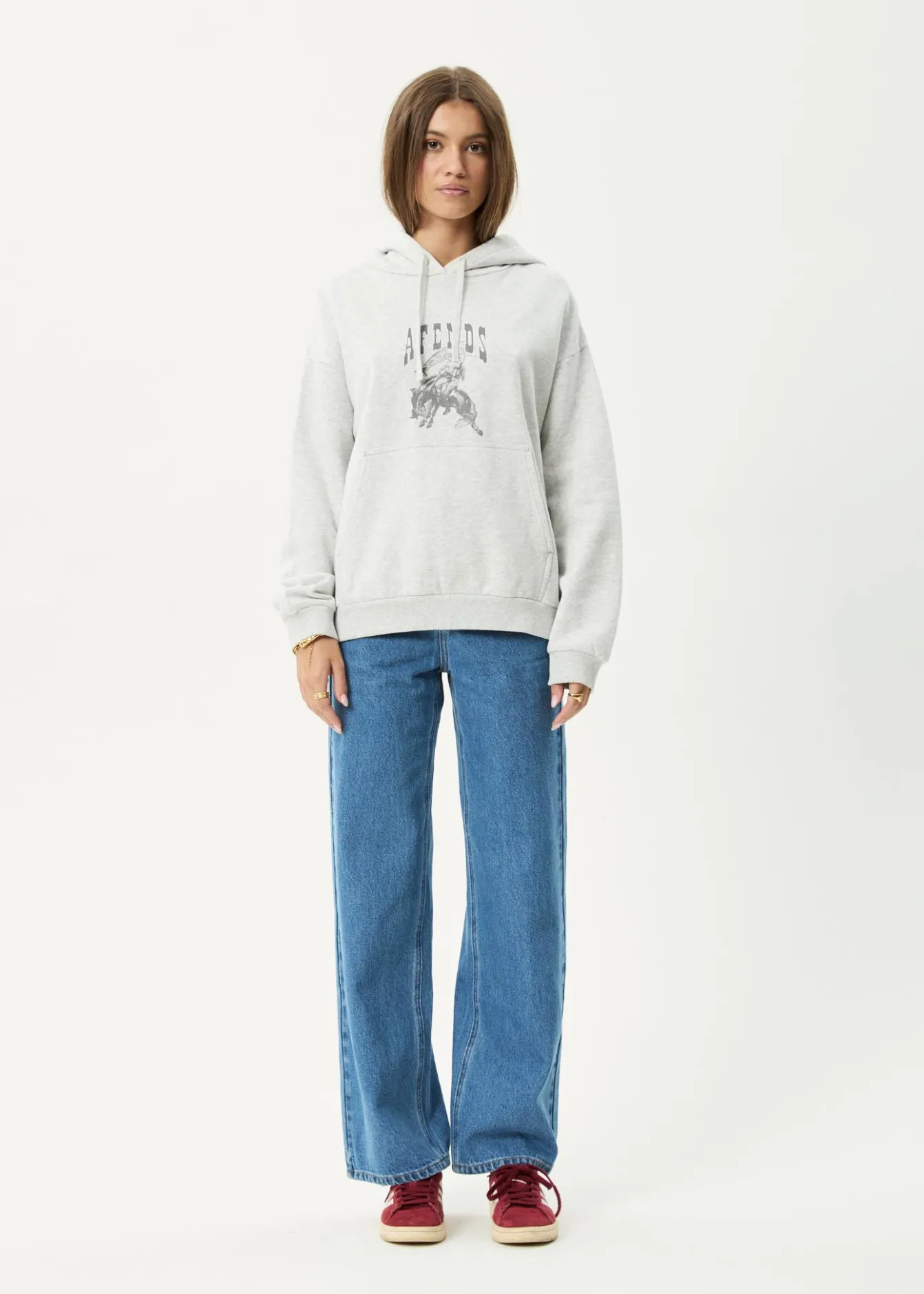Outerwear<Afends Cosmic Cow - Hoodie Grey Marle