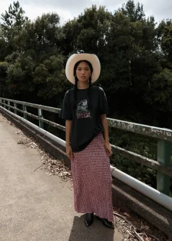 Tees & Shirts<Afends Cosmic Cow  - Oversized Tee Stone Black