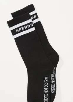 Accessories<Afends Create Not Destroy  - Socks Two Pack Black / White