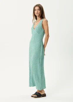 Dresses<Afends Creator  - Seersucker Maxi Dress Pine