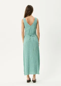 Dresses<Afends Creator  - Seersucker Maxi Dress Pine
