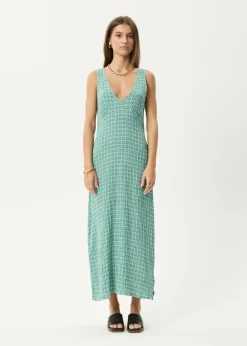 Dresses<Afends Creator  - Seersucker Maxi Dress Pine