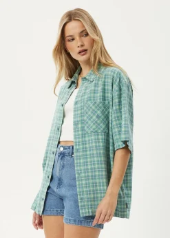 Shirts|Tees & Shirts<Afends Creator  - Short Sleeve Shirt Pine