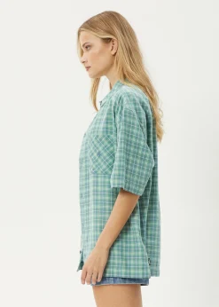 Shirts|Tees & Shirts<Afends Creator  - Short Sleeve Shirt Pine
