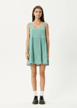 Dresses<Afends Creator Jesse  - Seersucker Mini Dress Pine