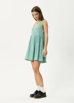 Dresses<Afends Creator Jesse - Seersucker Mini Dress Pine