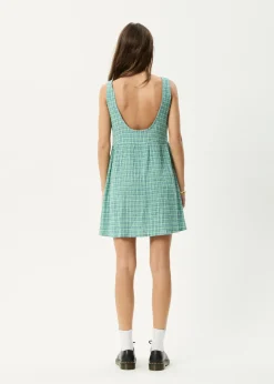 Dresses<Afends Creator Jesse - Seersucker Mini Dress Pine