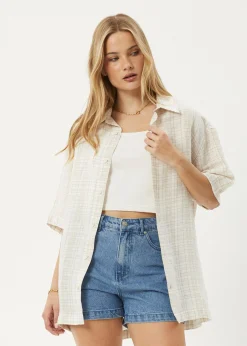 Shirts|Sets & Co-Ords<Afends Criss Cross  - Short Sleeve Shirt Taupe