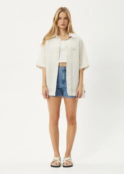 Shirts|Sets & Co-Ords<Afends Criss Cross  - Short Sleeve Shirt Taupe