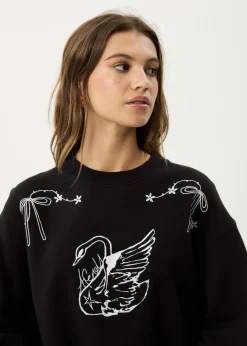 Outerwear<Afends Cygnet  - Crew Neck Jumper Black