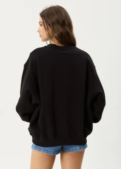 Outerwear<Afends Cygnet  - Crew Neck Jumper Black