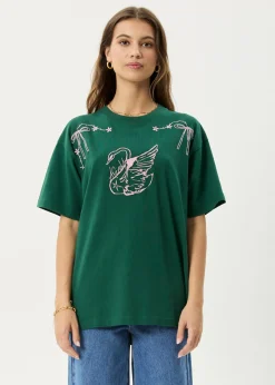 Tees & Shirts<Afends Cygnet  - Oversized Tee Hunter Green