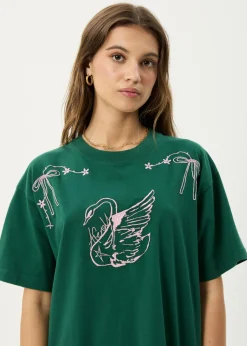 Tees & Shirts<Afends Cygnet  - Oversized Tee Hunter Green