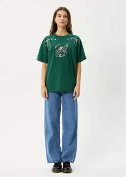 Tees & Shirts<Afends Cygnet  - Oversized Tee Hunter Green