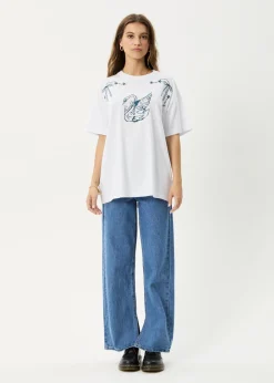 Tees & Shirts<Afends Cygnet  - Oversized Tee White