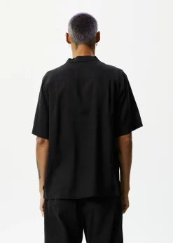 Shirts<Afends Daily  - Cuban Short Sleeve Shirt Black