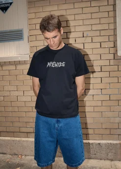 T-Shirts<Afends Daisy Chain  - Boxy Tee Black