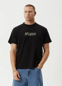 T-Shirts<Afends Daisy Chain  - Boxy Tee Black