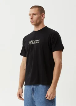 T-Shirts<Afends Daisy Chain  - Boxy Tee Black