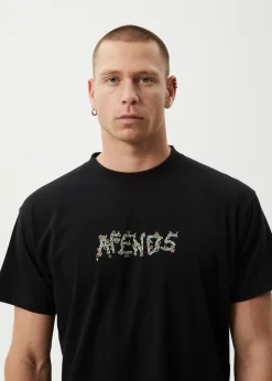 T-Shirts<Afends Daisy Chain  - Boxy Tee Black