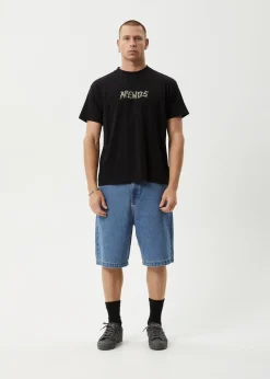T-Shirts<Afends Daisy Chain  - Boxy Tee Black