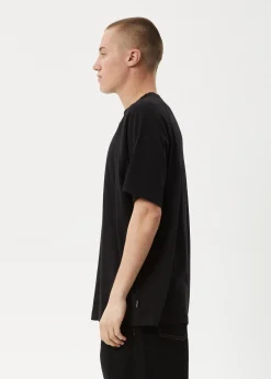 T-Shirts<Afends Dance Party  - Raglan Boxy Tee Black
