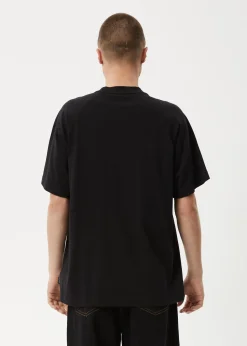 T-Shirts<Afends Dance Party  - Raglan Boxy Tee Black