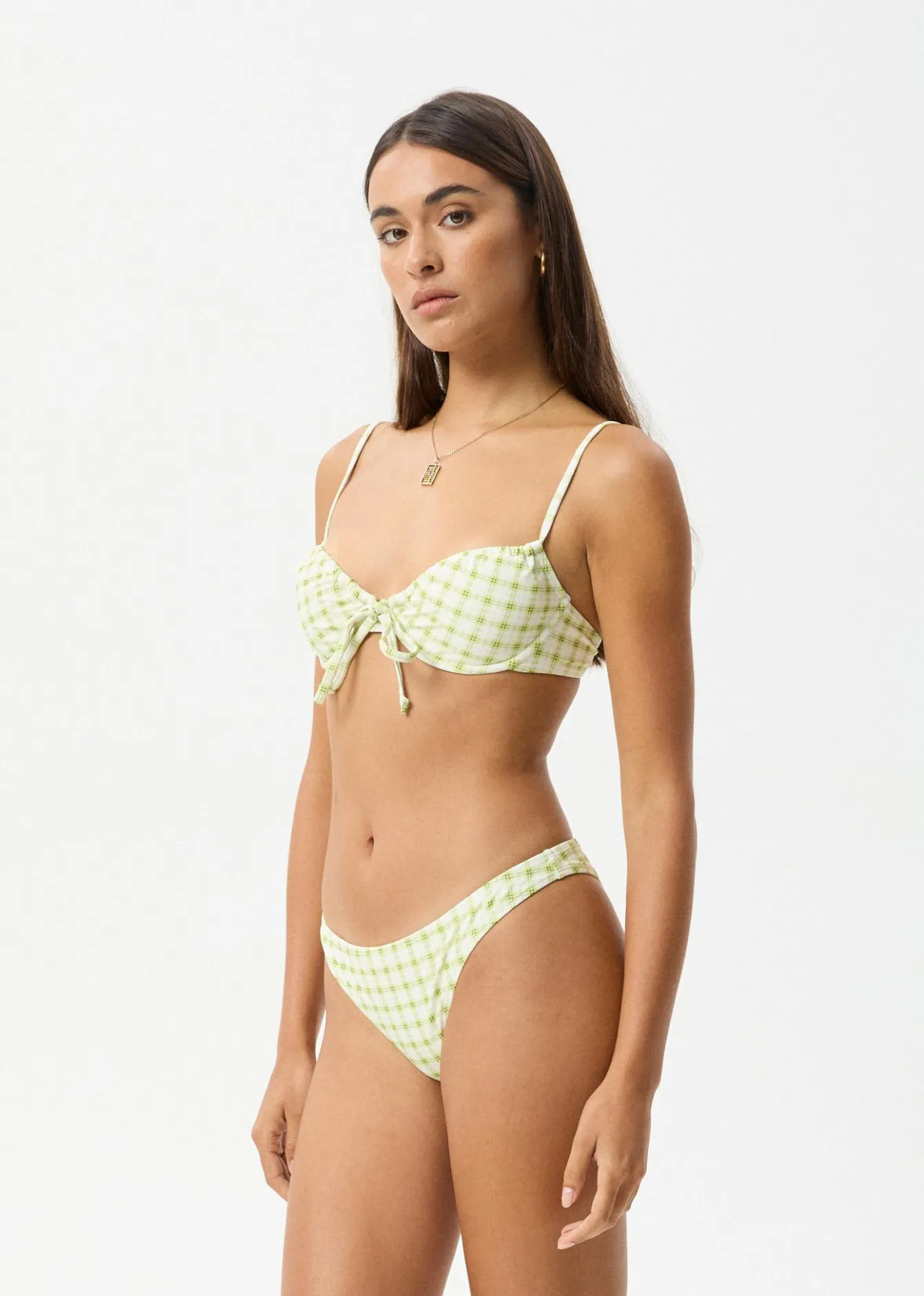 Swimwear<Afends Darcy - Check Bikini Bottom Lemongrass Check