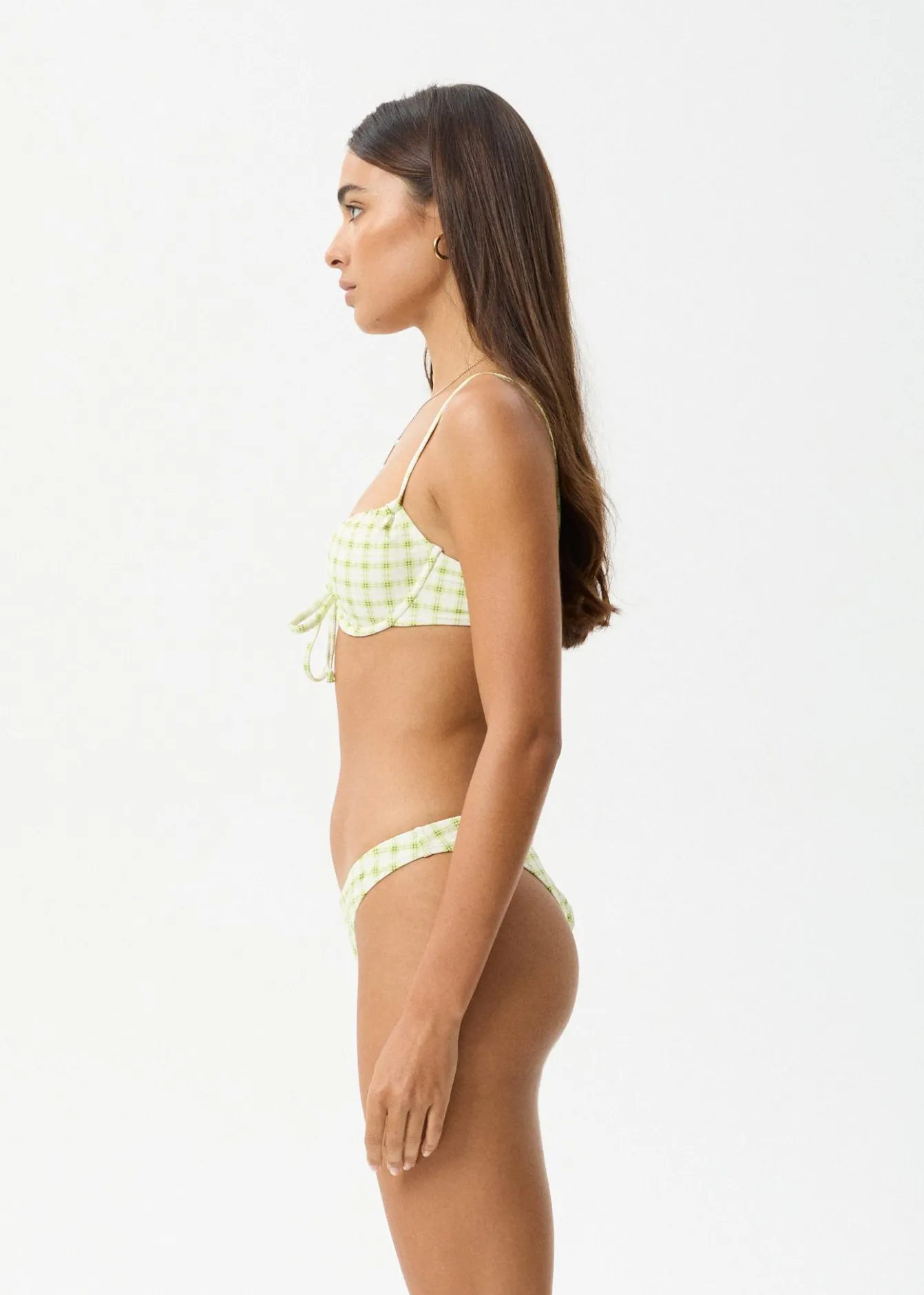 Swimwear<Afends Darcy - Check Bikini Bottom Lemongrass Check