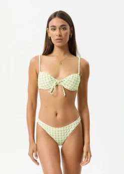 Swimwear<Afends Darcy - Check Bikini Bottom Lemongrass Check