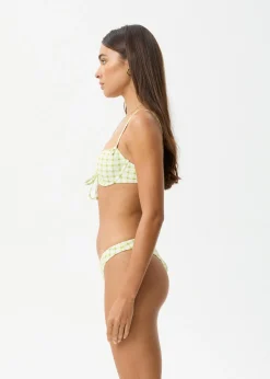 Swimwear<Afends Darcy - Check Bikini Top Lemongrass Check