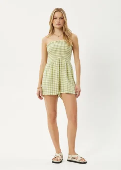 Jumpsuits & Overalls<Afends Darcy  - Check Playsuit Lemongrass Check